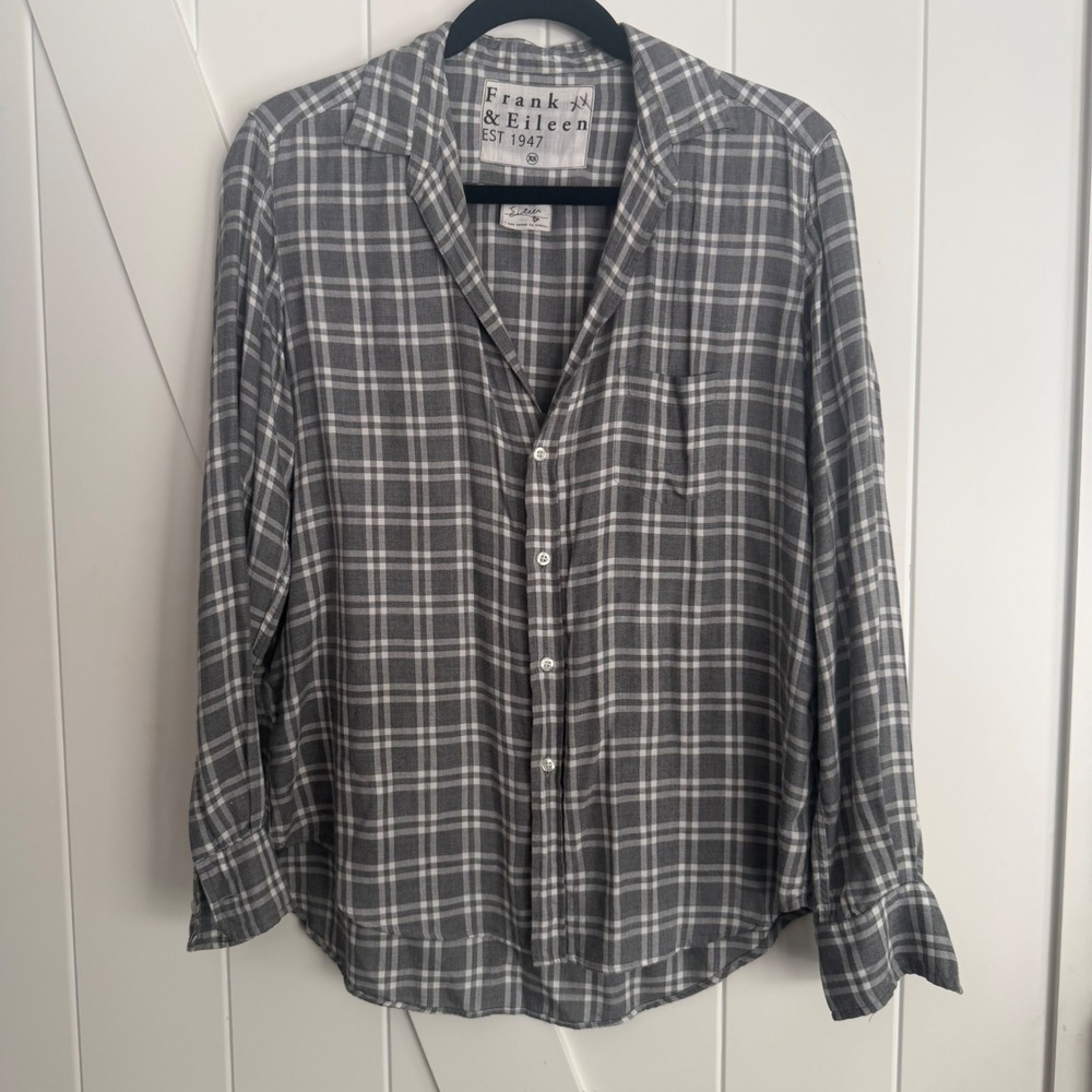 Frank & Eileen The Eileen Shirt Women's XS Plaid Cotton Button up Fall preppy